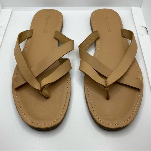 Madewell The Boardwalk Leather Thong Sandals 7.5 - Picture 2 of 6